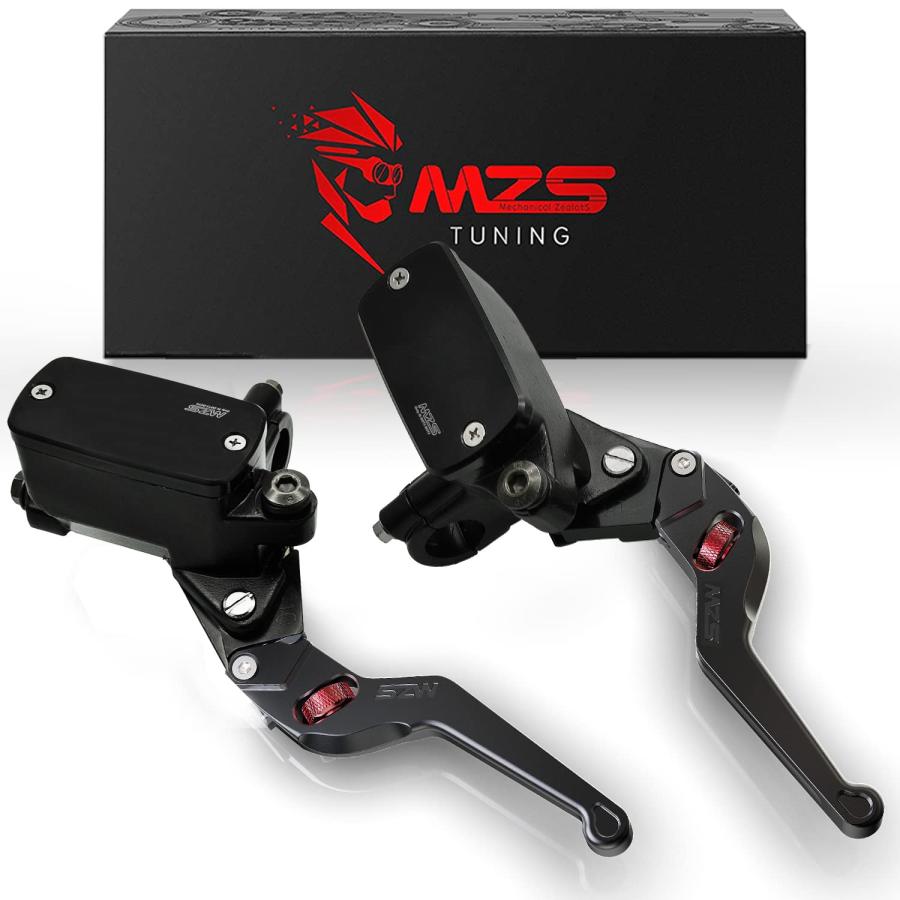 並行輸入品】MZS ブラック 7/8レバー | 油圧ブレーキ クラッチレバー