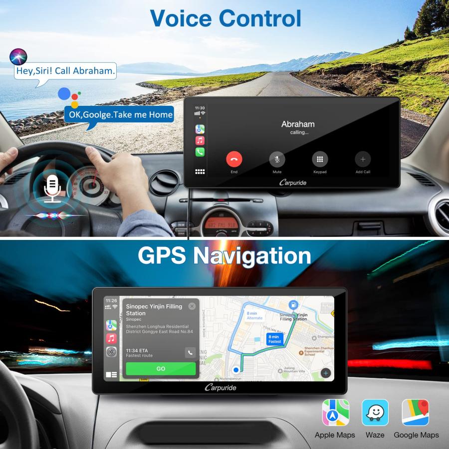 並行輸入品】Carpuride W103 Wireless Portable Carplay & Android