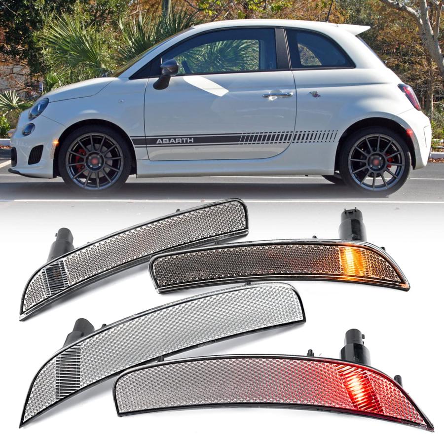 【並行輸入品】NSLUMO ユーロクリアレンズサイドマーカーライト 4個 2012 2017 Fiat 500 Abarth 500c アバルト :  光心名古屋店 - 通販 - Yahoo!ショッピング