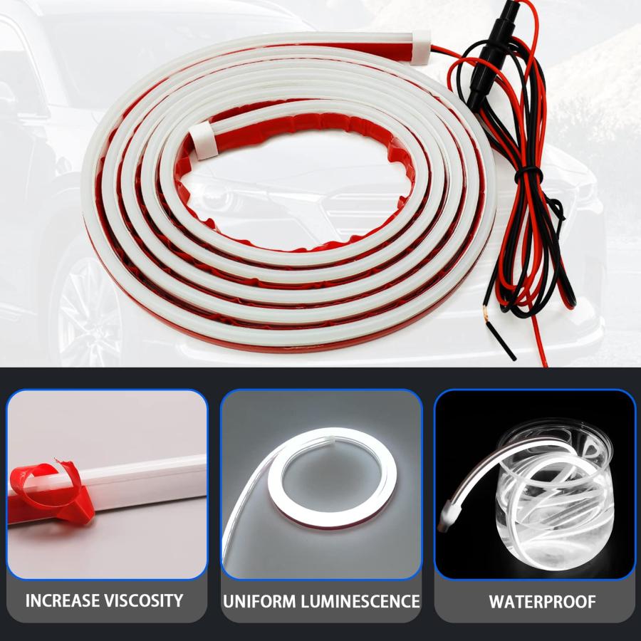 【並行輸入品】Car Hood LED Strip Lights, Exterior Lights for Cars 59 Inch Car_6