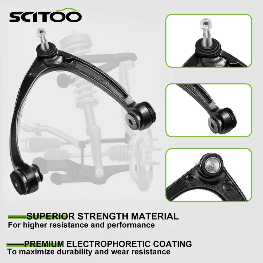 【並行輸入品】SCITOO 12pcs Suspension Kit Upper Control Arm Inner Outer Tie Ro