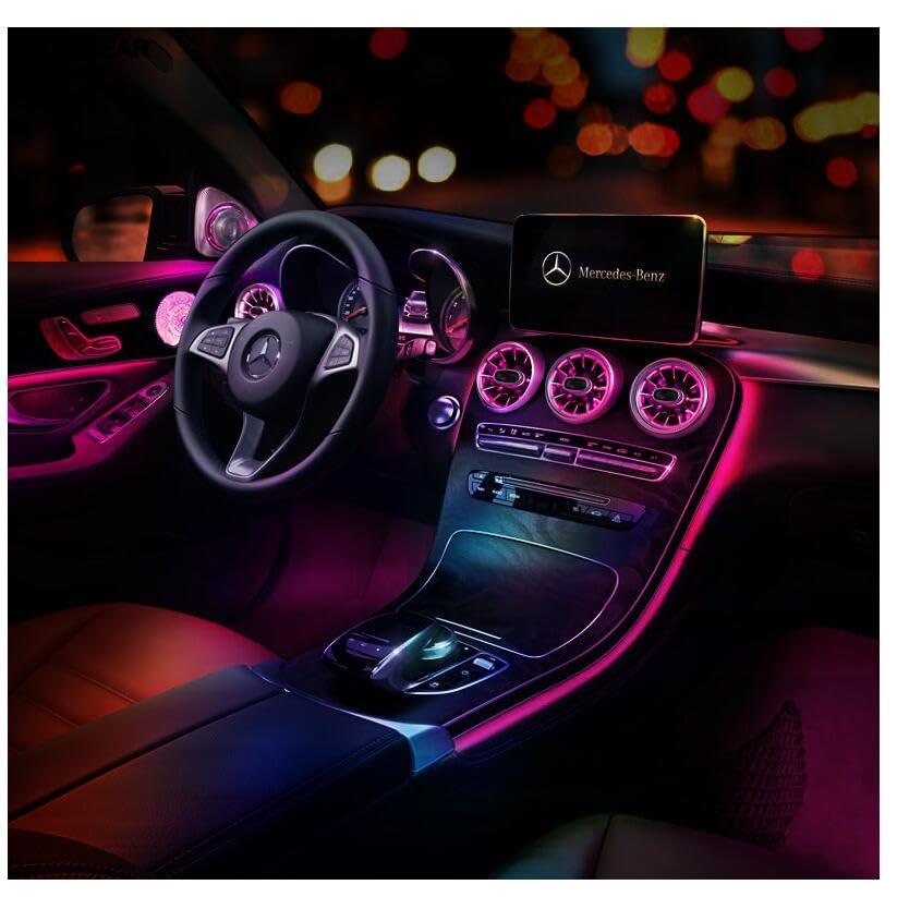 新品 6個7色 フロントLED タービンエアベント アンビエントライトキット