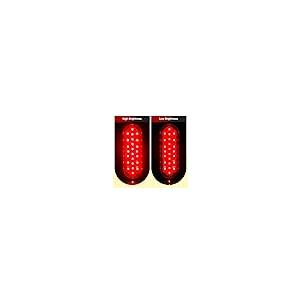 【並行輸入品】Yinaolan 2 Pcs 6 Inch Oval Red LED Trailer Tail Lights, 24 Ledsの画像