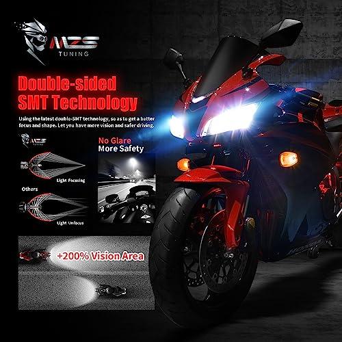 【並行輸入品】MZS H4 Bulb Motorcycle， 9003 HB2 Fog Light Mini 6500K Cool White