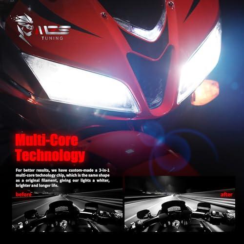 【並行輸入品】MZS H4 Bulb Motorcycle， 9003 HB2 Fog Light Mini 6500K Cool White