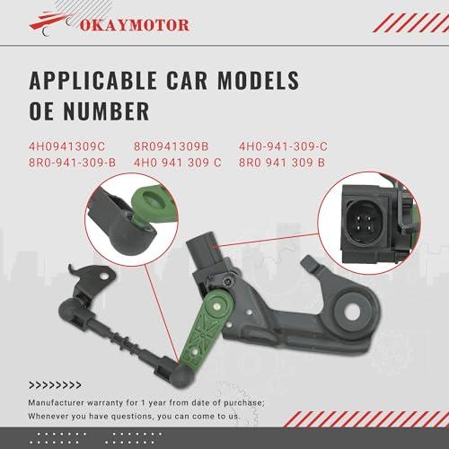 【並行輸入品】OKAY MOTOR Rear Left Headlight Level Sensor for 2009 2018 Audi Aの画像