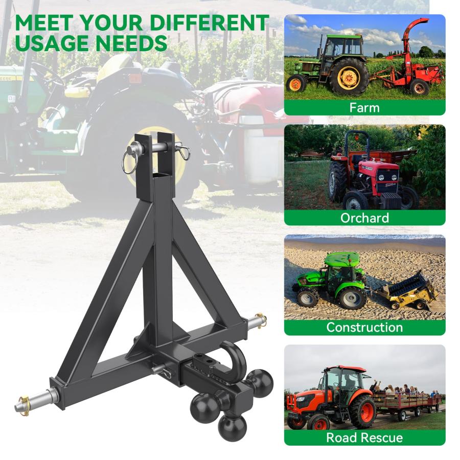 【並行輸入品】3 Point Trailer Hitch 2\" Receiver Trailer Ball Hitch with Towing"_9