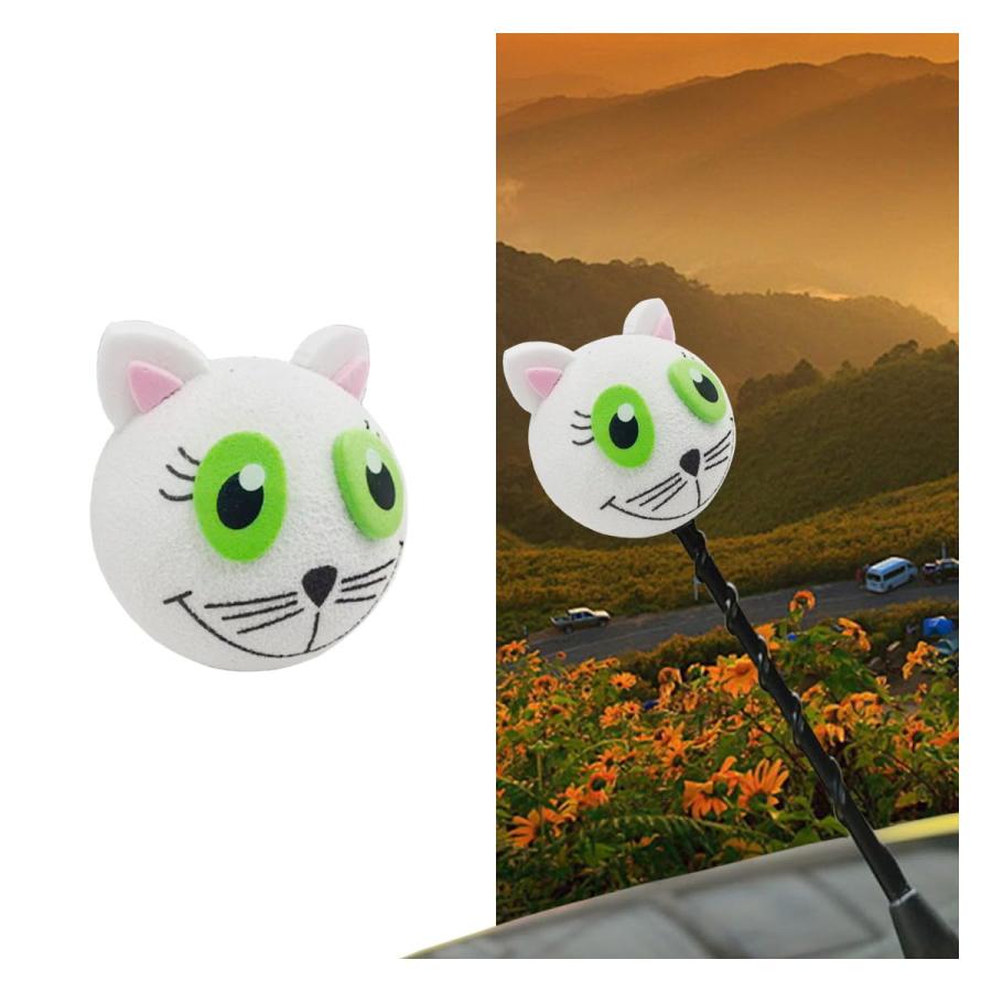 並行輸入品】White Cat 車用アンテナトッパー かわいい猫 自動車用