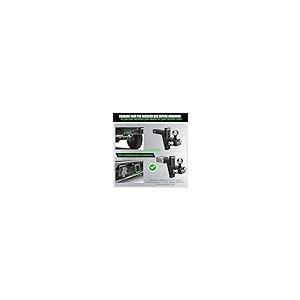 【並行輸入品】NenNicht トレーラーヒッチボールマウント 調節可能 ステンレススチール トライボール (1 7/8インチ x 2インチ x_8