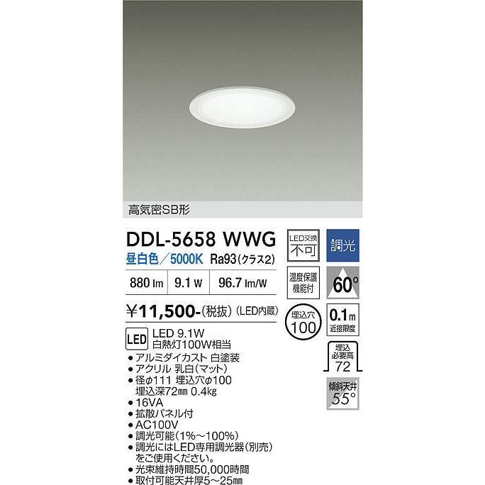 大光電機 安心のメーカー保証【送料無料】大光電機 DDL-5658WWG ダウン