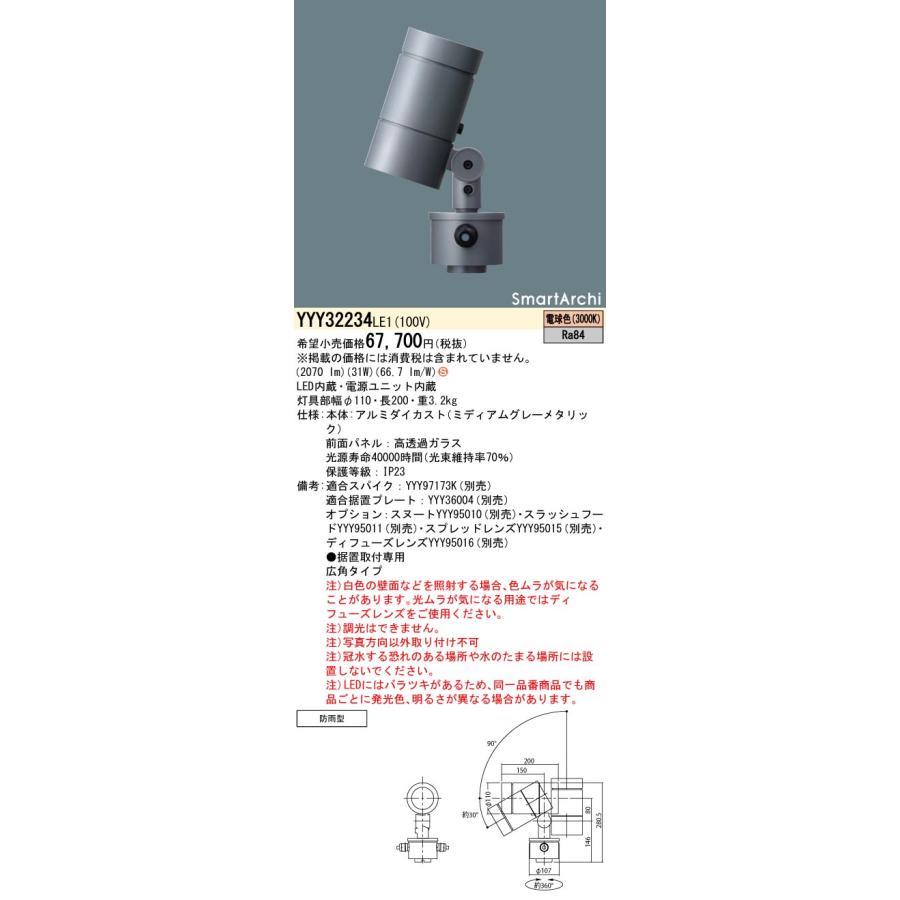 在庫一掃 ｈ区分 パナソニック施設照明器具 Yyyle1 屋外灯 スポットライト Led Yyyle1 照明器具と住まいのこしなか 通販 Yahoo ショッピング 当店人気 送料無料 Www Skylanceronline Com