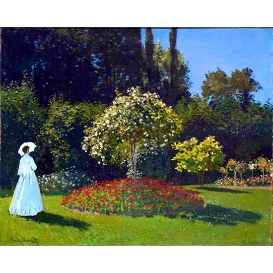 激安特価 Lady In The Garden 1867 クロード モネ 手描き油絵複製画 肉筆絵画 模写 レプリカ 送料無料 超美品 Kuljic Com