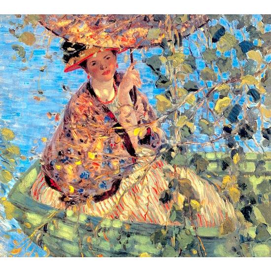 Through The Vines フリージキー Frederick Carl Frieseke 手描き油絵複製画　模写　レプリカ