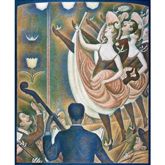 シャユ踊り ジョルジュ・スーラ　Georges Seurat 手描き油絵複製画　模写　レプリカ