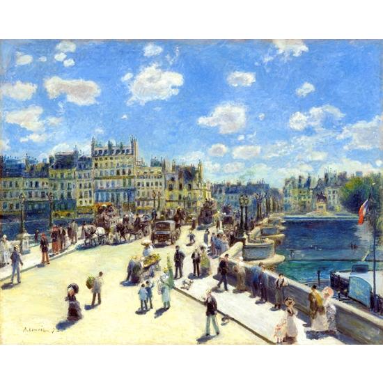 ポンヌフ ルノワール Pierre Auguste Renoir 手描き油絵複製画　模写　レプリカ 肉筆絵画