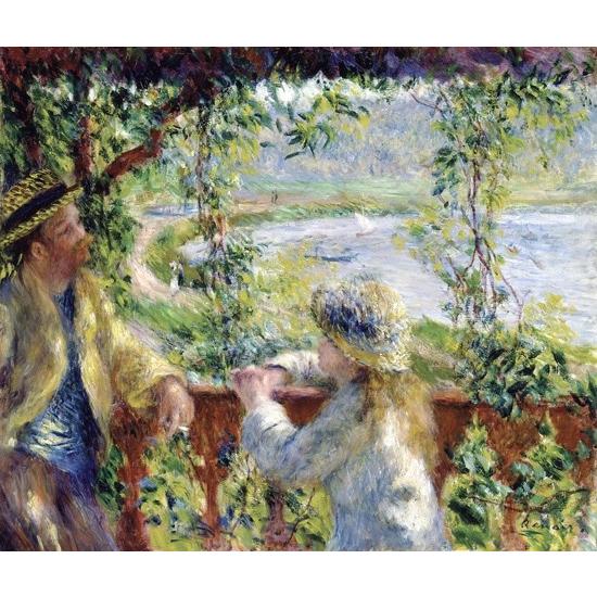 By the Water ルノワール Pierre Auguste Renoir 手描き油絵複製画　模写　レプリカ 肉筆絵画