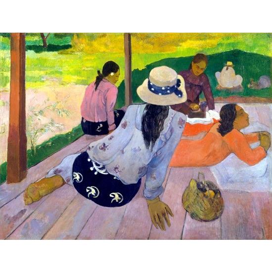The Siesta 極点・ゴーギャン Paul Gauguin 墨付き油彩書きうつす画 書きうつす 複製品 手書き図画 楽器、手芸、コレクション-美術、工芸品
