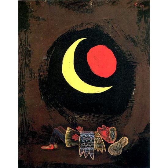 Strong Dream パウルクレー Paul klee 墨付き油彩書きうつす画 書きうつす 複製品 貨物輸送無料 楽器、手芸、コレクション-絵画-洋画