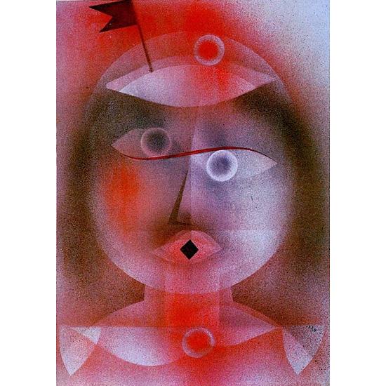 The Mask With The Little Flag パウルクレー Paul klee 墨付き油彩書きうつす画 書きうつす 複製品 貨物輸送無料 洋画-楽器、手芸、コレクション