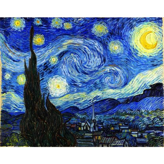 星月夜 ゴッホ Vincent Van Gogh 手描き油絵複製画 模写 レプリカ 肉筆