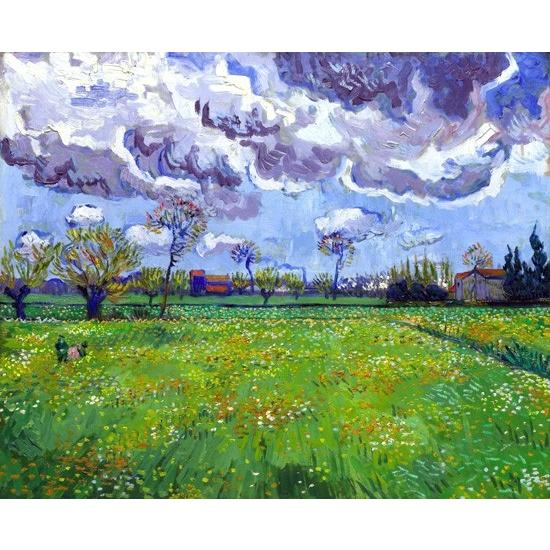 荒れ模様の空の風景 ゴッホ Vincent Van Gogh 手描き油絵複製画 模写 レプリカ 肉筆絵画 Vvg0028 Daybreak 通販 Yahoo ショッピング