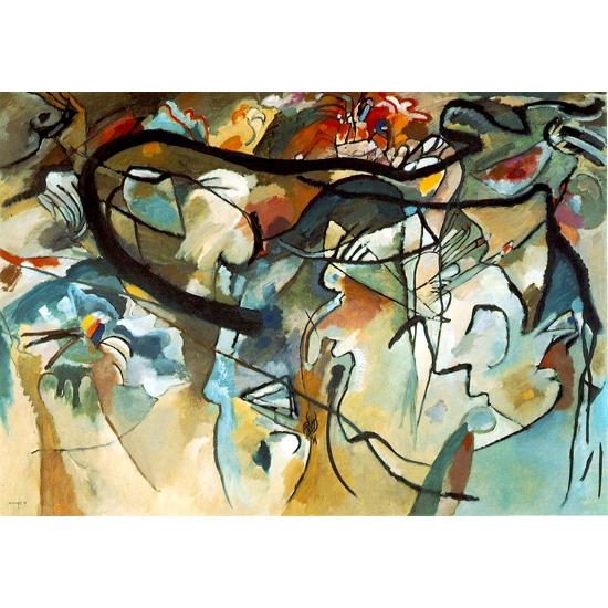 Composition V カンディンスキー　Wassily Kandinsky 手描き油絵複製画　模写　レプリカ 肉筆絵画