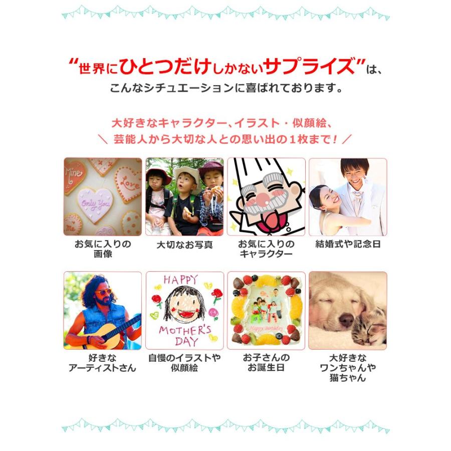 写真ケーキ 丸 5号 生クリーム 冷凍 到着後は冷蔵庫で3 4時間保管解凍 あすつく 誕生日ケーキ メール便無料 土日祝出荷ok キャラクターケーキ 直径15cm