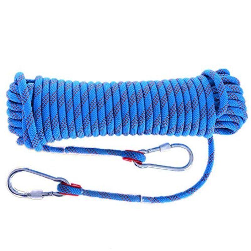 ロープ 10mm 耐荷重2100kg 10m m 30m ガイロープ キャンプ ポリエステル カラビナ付き テントロープ 防災