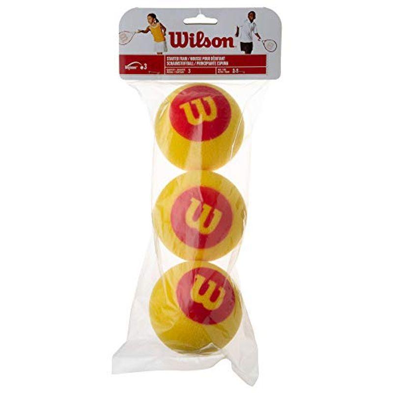 Wilson(ウイルソン) ジュニア・キッズ用 テニスボール スポンジボール STARTER FOAM(スターターフォーム) 3個入り イエ