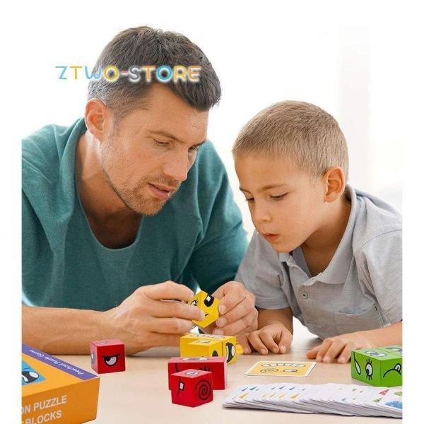 顔を変えるブロック ビルディングブロック キューブブロック パズル 子供の論理的な思考 面白い 親子ボードゲームパズルのおもちゃ｜kostore｜06