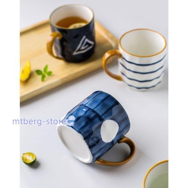 マグカップ 日本式 おしゃれ コーヒーカップ 陶器 ハンドメイド ティーカップ 大容量 コップ カフェマグ キッチン雑貨 洋食器 食器 磁器 350ml 選べる4種類｜kostore｜13