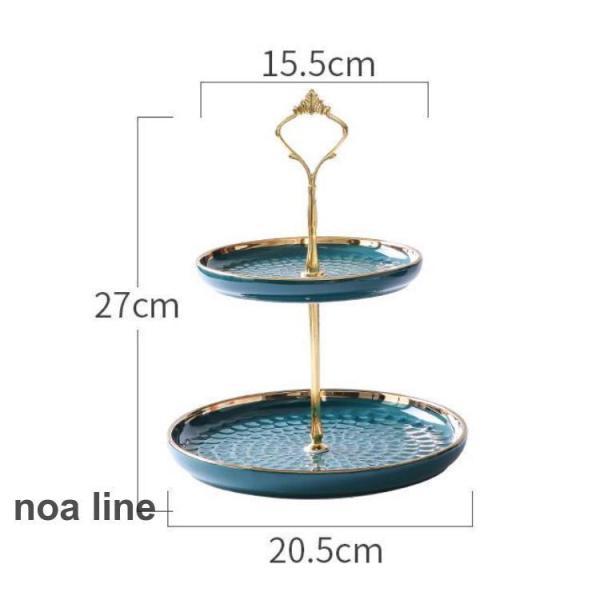 ヨーロッパ式 ケーキスタンド クリエイティブ 陶磁器 2/3段重ねの果物皿 ケーキ棚 デザート台 家庭用 リビングルーム アフタヌーンティー お菓子の｜kostore｜04