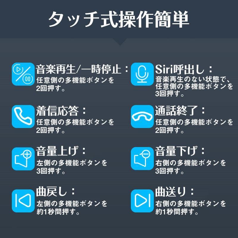 【数量限定2260円→1999円】 多機能骨伝導 イヤホンワイヤレス イヤホン Android iPhone HiFi高音質 片耳 タッチ操作 軽量  左右分離型 大容量充電ケース付き｜kostore｜18