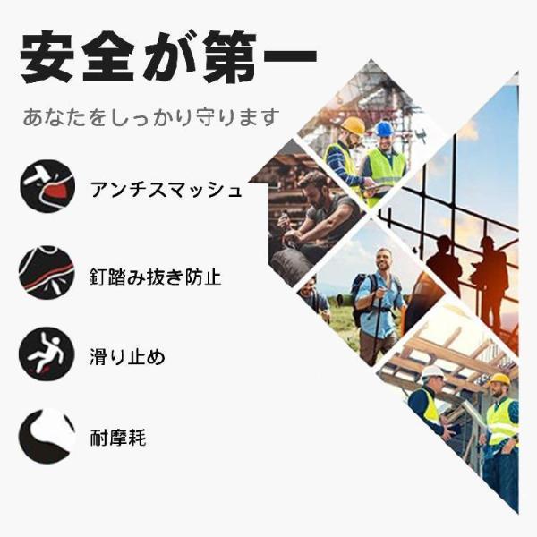 安全靴 作業靴 セーフティーシューズ メンズ レディース 鋼先芯 つま先保護 軽量 通気 滑り止 男女兼用 24-28cm｜kostore｜08