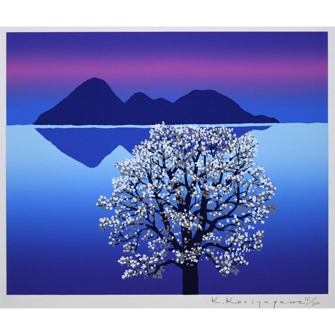 栗谷川健一 版画 シルクスクリーン 直筆サイン入り 限定アート 絵画 額装 楽天市場】栗谷川 健一「丹頂鶴の世界（阿寒）」シルク