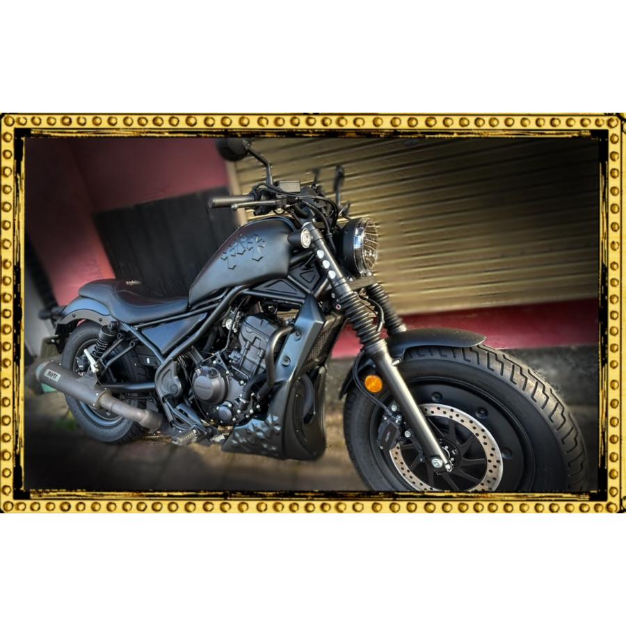 REBEL 250 CROMEタンクカバー レブルカスタム 黒ゲル未塗装 : バイク