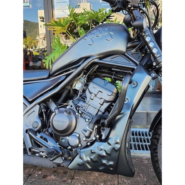 REBEL 250 CROMEタンクカバー レブルカスタム 黒ゲル未塗装 : バイク