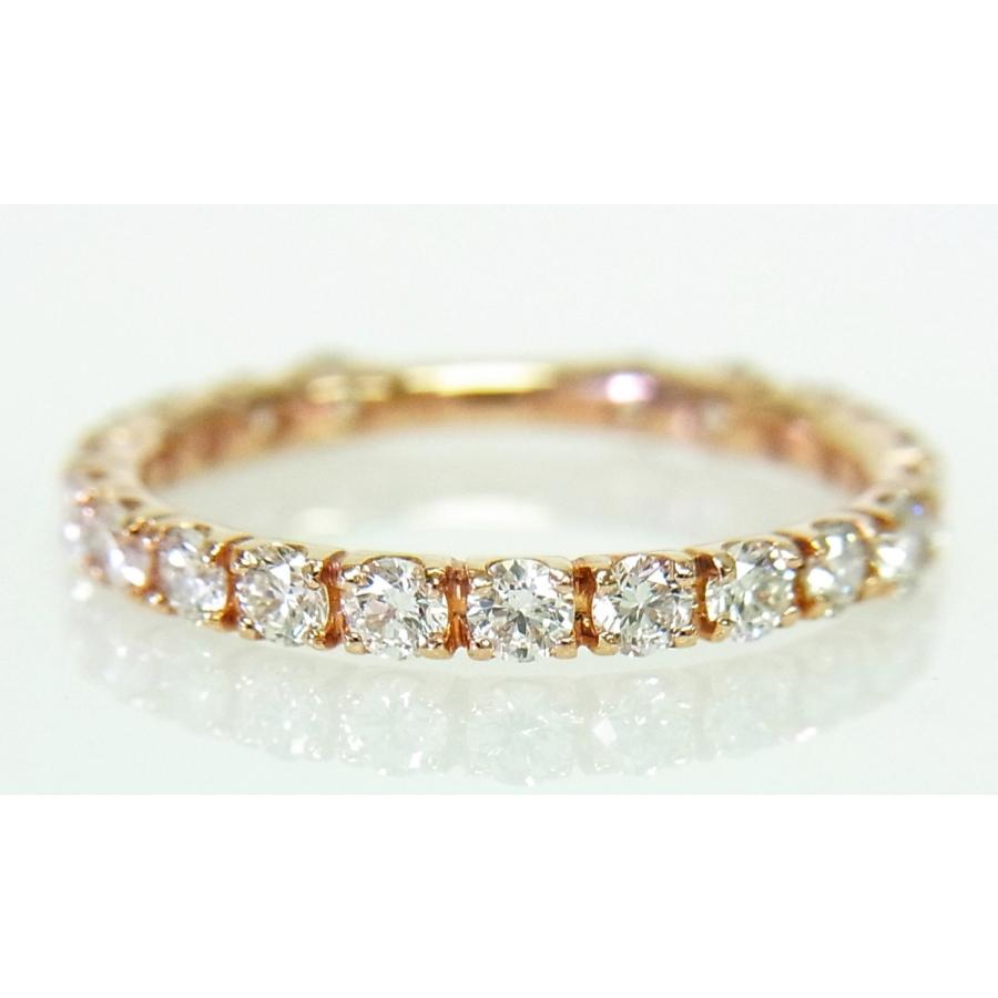 ほぼ一周天然ダイヤモンド合計1ct/18金ピンクゴールド製フル
