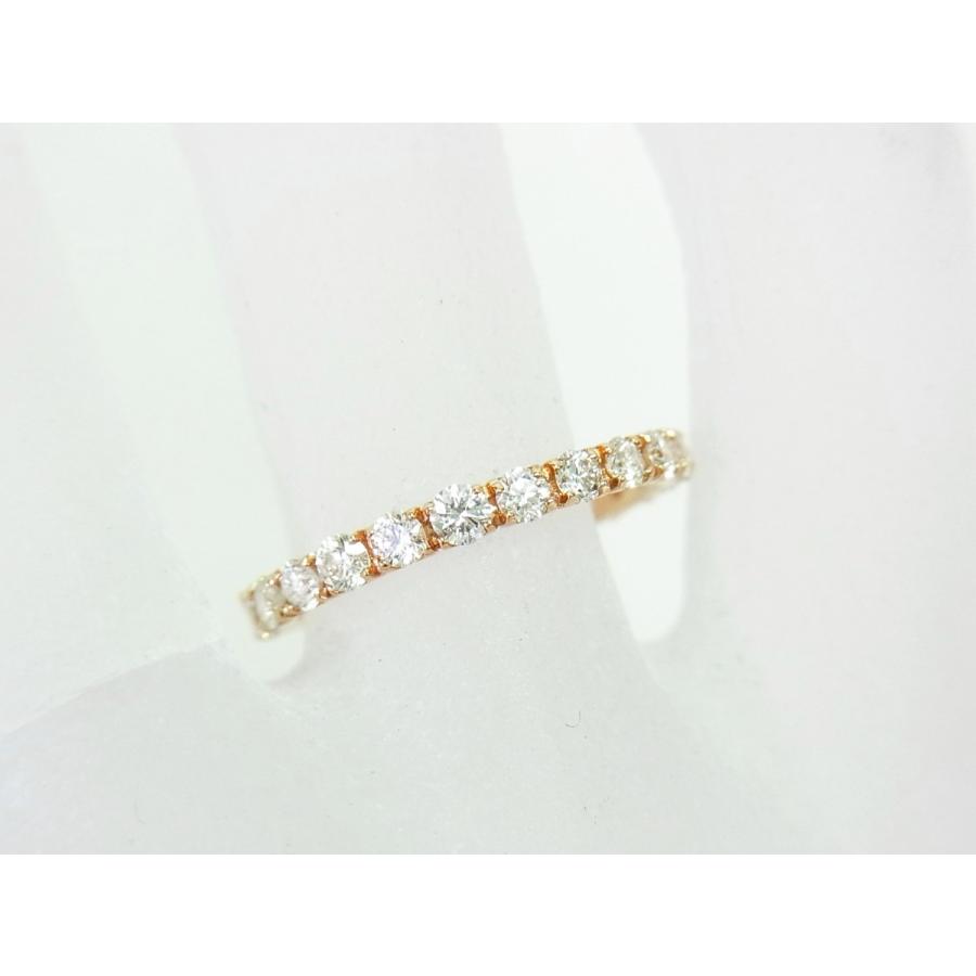 ほぼ一周天然ダイヤモンド合計1ct/18金ピンクゴールド製フル
