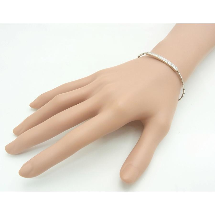 使いやすい伸縮ブレスレット 上質石 天然ダイヤモンド 0.50ct プラチナ 