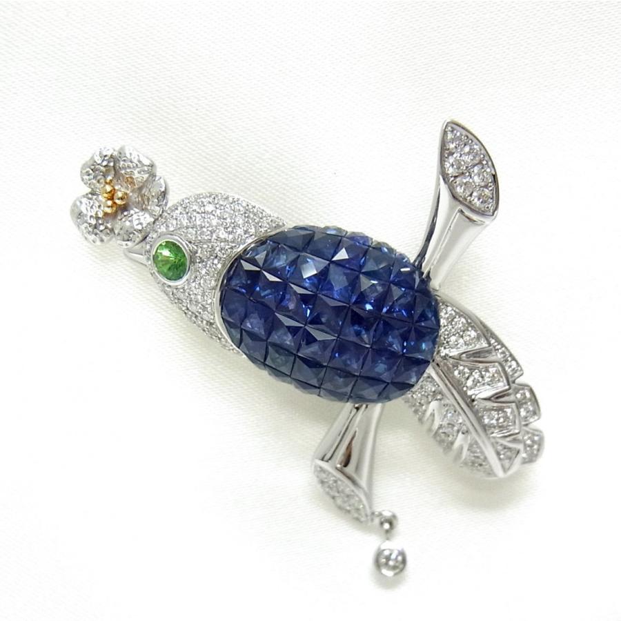 ミステリーグリーンガーネットブローチ