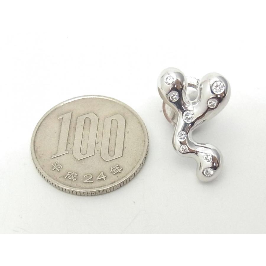 イニシャルYをモチーフにした上質天然ダイヤ0.2ct プラチナ製 タイピン