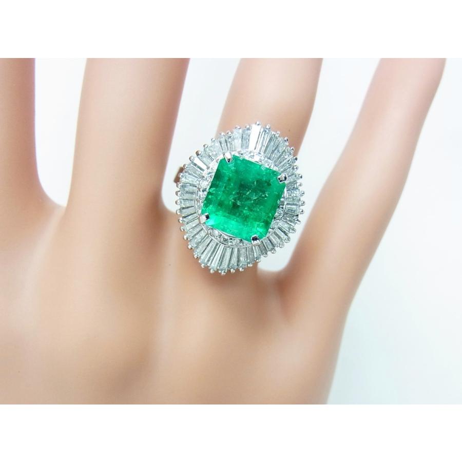 かなり上質石3.15ct 大粒天然エメラルド ダイヤ合計2ct取巻枠 かなり上質石3.15ct 大粒天然エメラルド ダイヤ合計2ct取巻枠