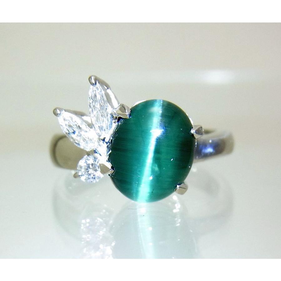 くっきり綺麗な猫目/希少石/4.52ct天然トルマリンキャッツアイ/天然