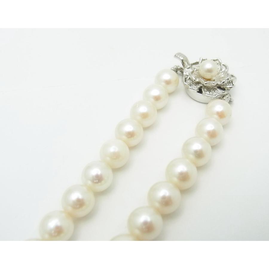 美品　ジュエリーKANDA 本真珠パールネックレス　約7ミリ約41センチ♪ 真珠 ネックレス パール 本真珠 大珠9mm ダイヤモンド 0.12ct