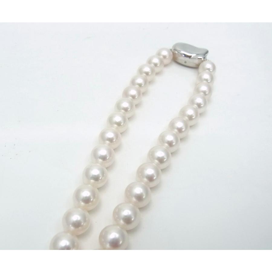 専用定価13万!あこや パール 本真珠 ネックレス シルバー金具 約7-7.5 真珠 パール ネックレス あこや真珠7.5mm-8mm ブルーグレーパール
