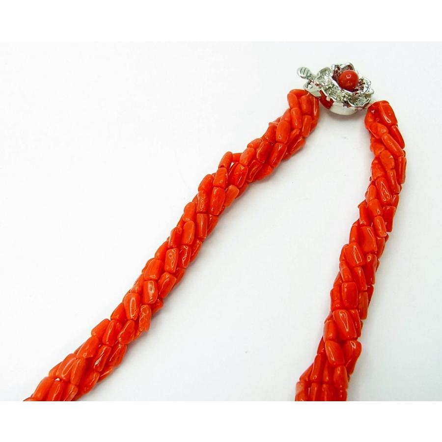 天然赤珊瑚 6連ねじりネックレス 58cm 卸価格でご奉仕 商品動画