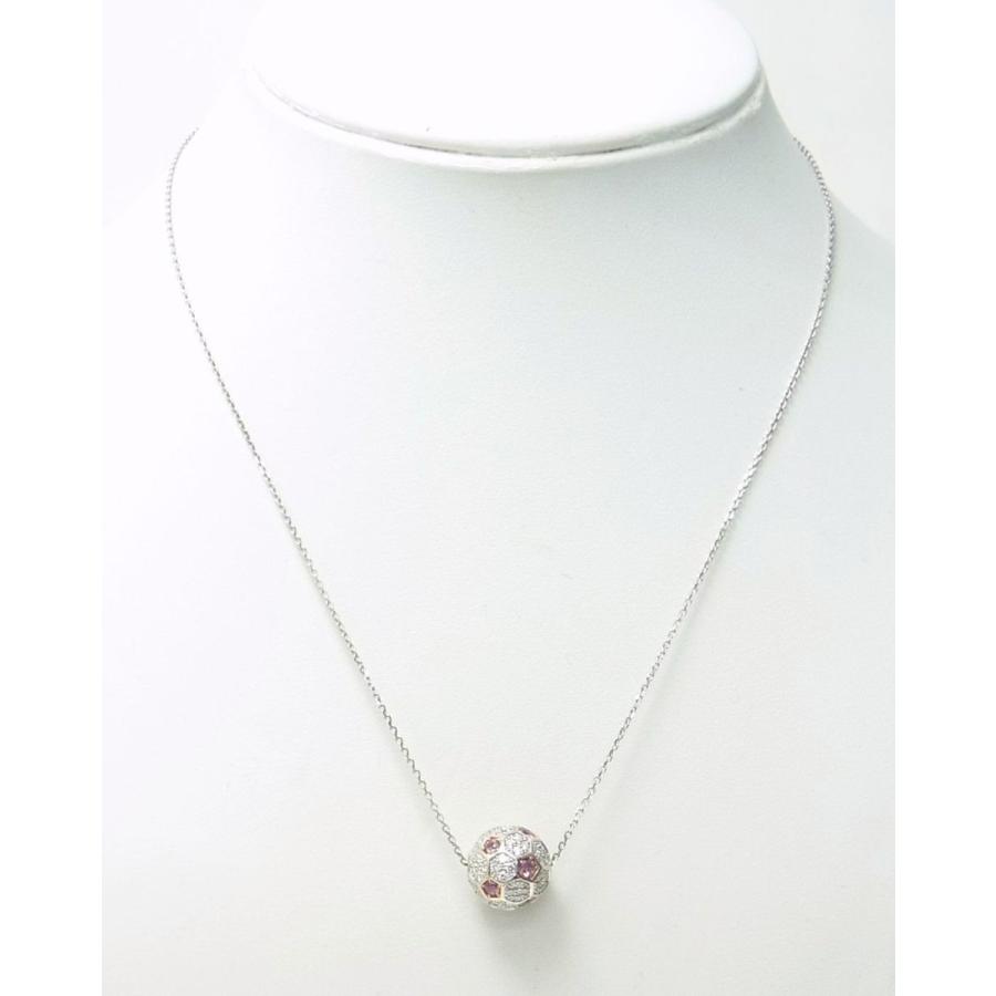 プラチナ製サッカーボール/天然ダイヤ1.14ct 天然ピンクサファイア0.86 