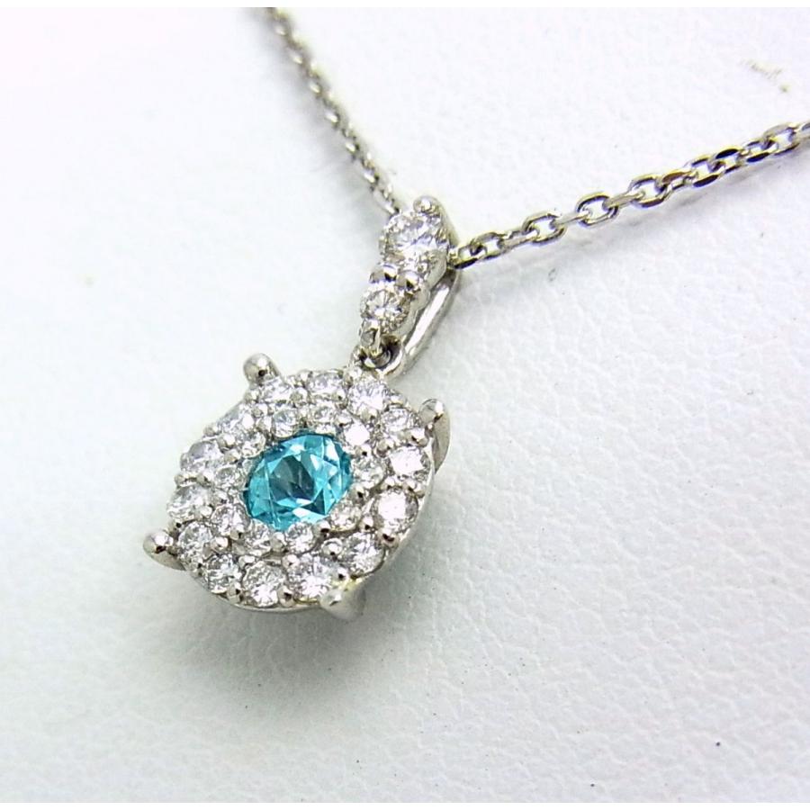 ブラジル産0.13ct天然パライバトルマリン/プラチナペンダント