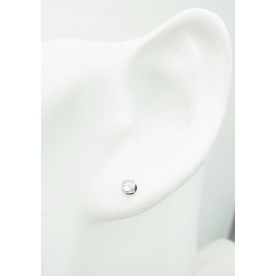 ローズカット上質石 天然ダイヤモンド 合計0.14ct 一粒石ピアス 